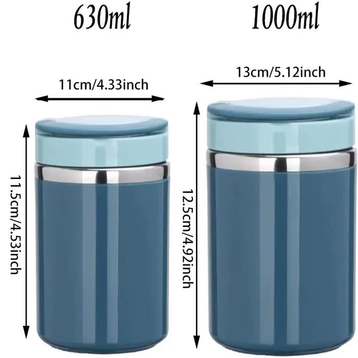 Pot de nourriture Thermos à soupe, récipient à déjeuner isolé, boîte à Bento pour aliments froids et chauds, flacon de nourriture, boîte à déjeuner en acier inoxydable avec poignée