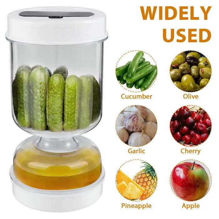 Pot de cornichons avec fourchettes distributeur sec et humide récipient de concombres pour outil de séparation de jus cuisine occasions spéciales