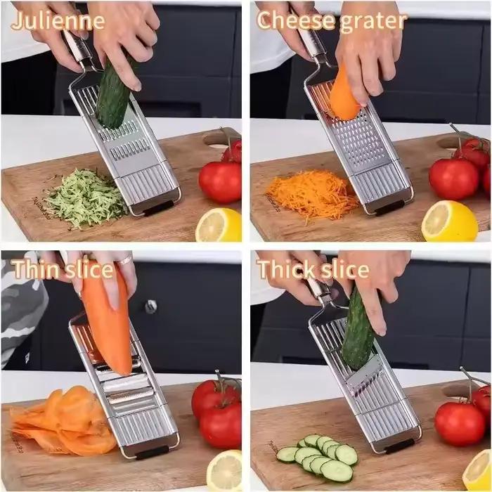 Râpe à légumes manuelle portable en acier inoxydable
