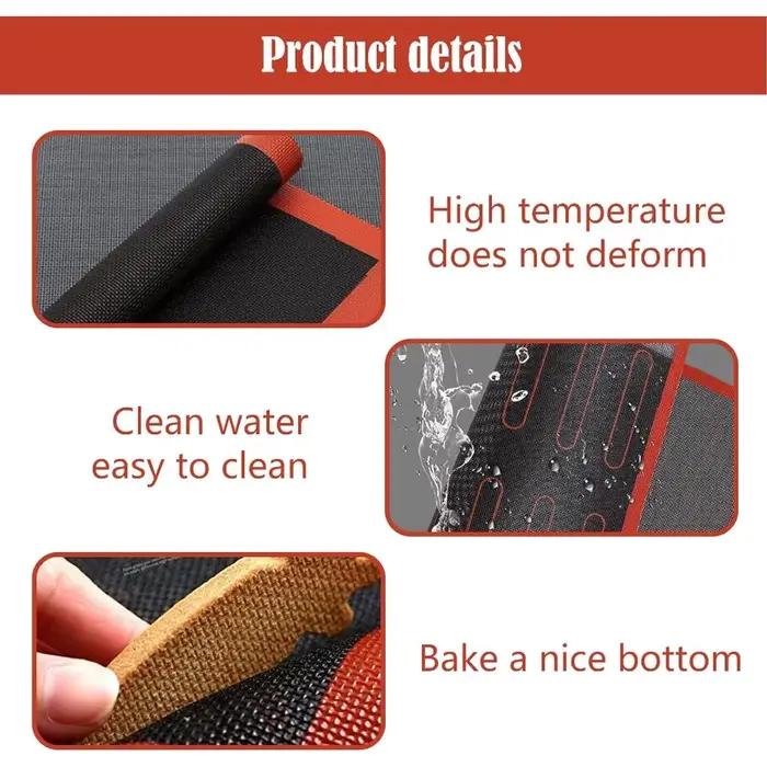 Tapis de cuisson en silicone perforé de qualité alimentaire 40x30/58x38cm