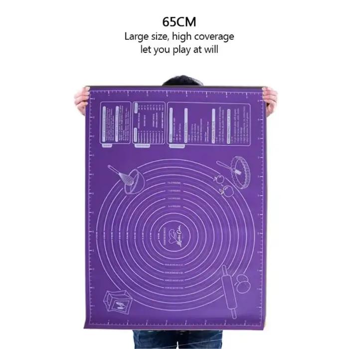 Lot de 2 tapis de pâtisserie en silicone antidérapants
