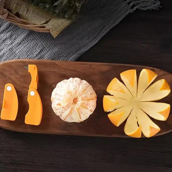 Éplucheur de citron Orange, coupe créative, outil d'épluchage d'orange avec poignée pliante, éplucheur de fruits, outils de fruits et légumes 1/5/10 pièces