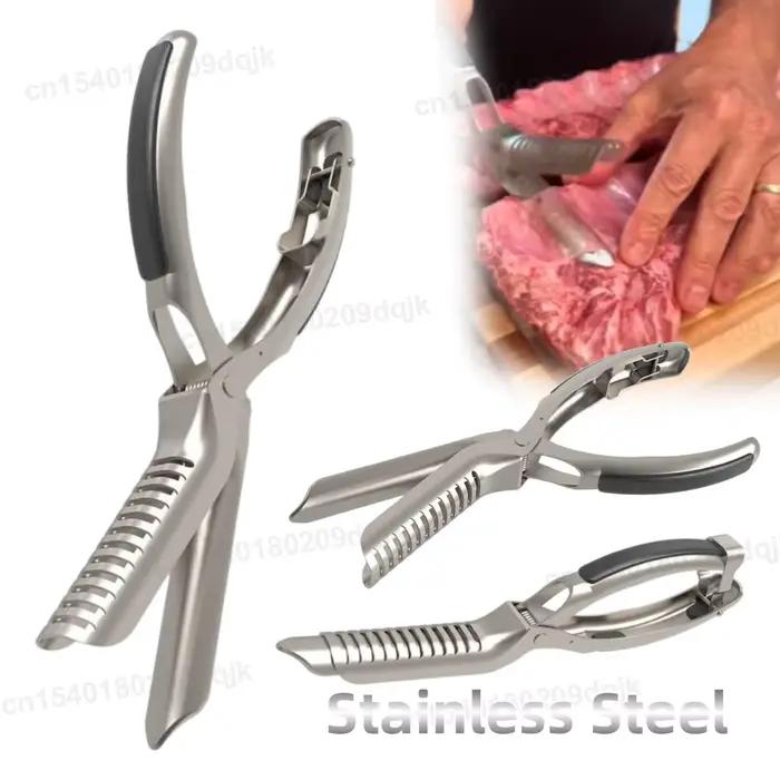 Kit d'outils pour enlever la membrane nerveuse en acier inoxydable, l'outil ultime de préparation des côtes pour les amateurs de barbecue, accessoires de barbecue sûrs au lave-vaisselle