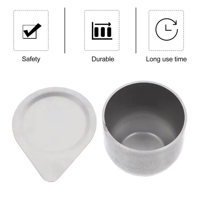 Creuset en fer polyvalent, durable, résistant aux hautes températures, pour la fusion et le raffinage, outil pratique de laboratoire