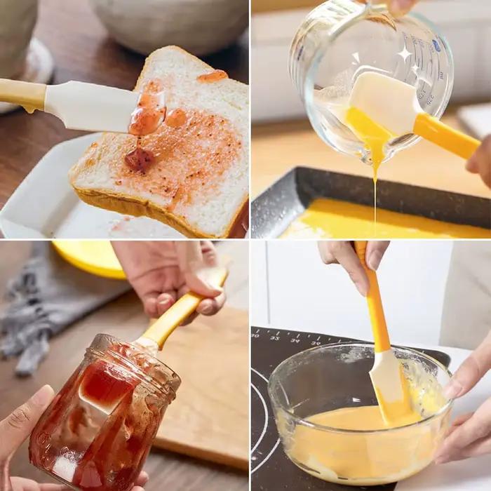 Spatule à beurre en silicone, épandeur de confiture pour le petit-déjeuner, outil de cuisine, sans BPA, résistante à la chaleur, antiadhésive, spatule de pâtisserie