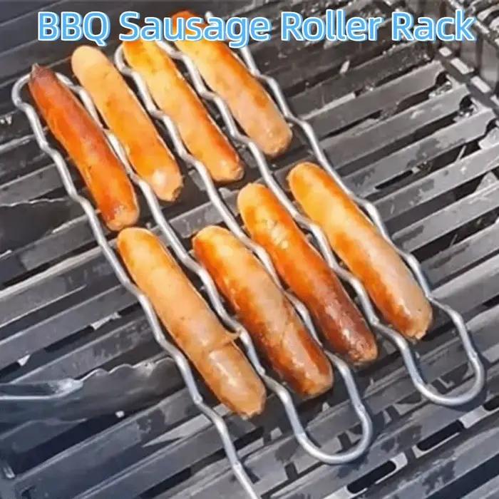 Support à rouleaux pour saucisses BBQ en acier inoxydable 360 °