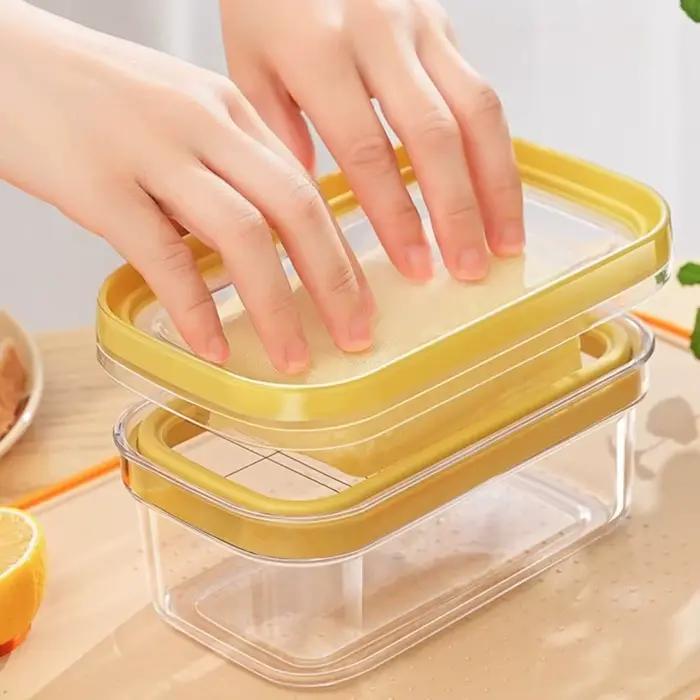 Conteneur de beurre à pression manuelle Durable en plastique avec couvercle d'étanchéité