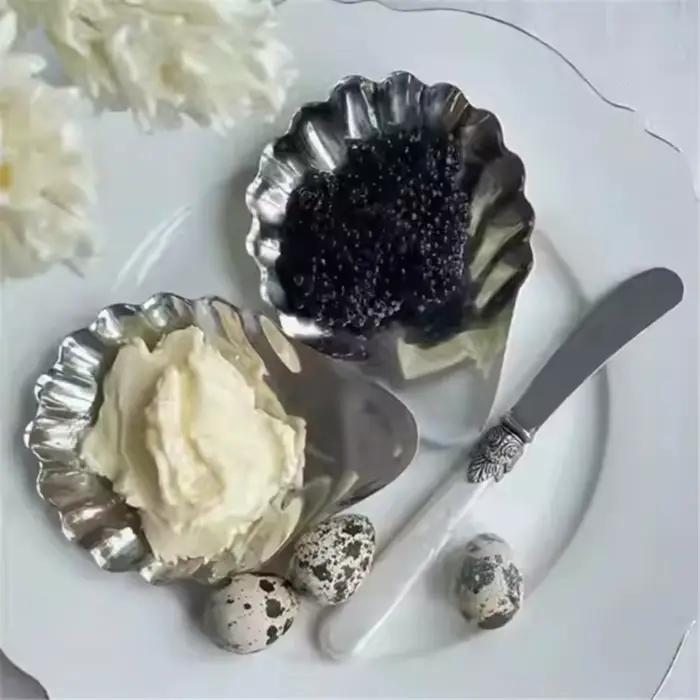 Plat à dessert en forme de coquille en acier inoxydable 304