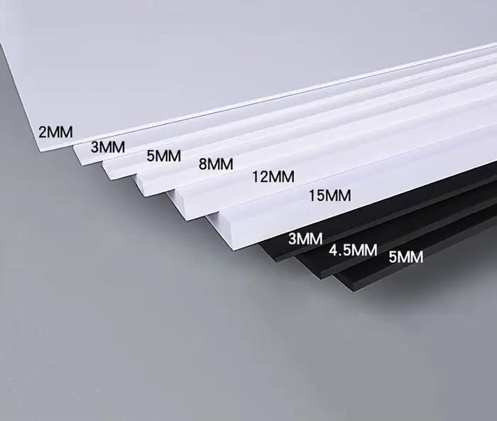 Plaque en mousse PVC noire/blanche pour modélisme