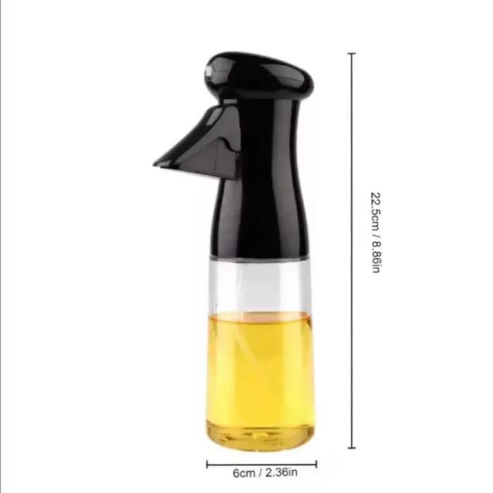 Bouteille d'huile de cuisine transparente noire