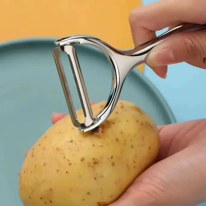 Éplucheur de légumes en acier inoxydable, éplucheur de pommes de terre, râpe à carottes multifonction, outils de fruits, accessoires de Cuisine, 1 pièce