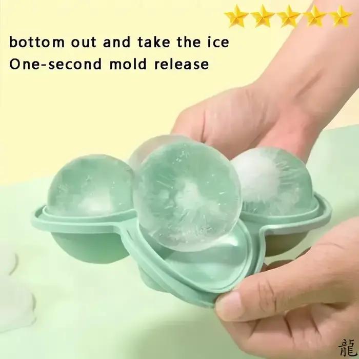 Grands plateaux à glaçons en Silicone, 1 pièce, faciles à libérer, sans fuite, parfaits pour le whisky, les cocktails, le jus et les fêtes
