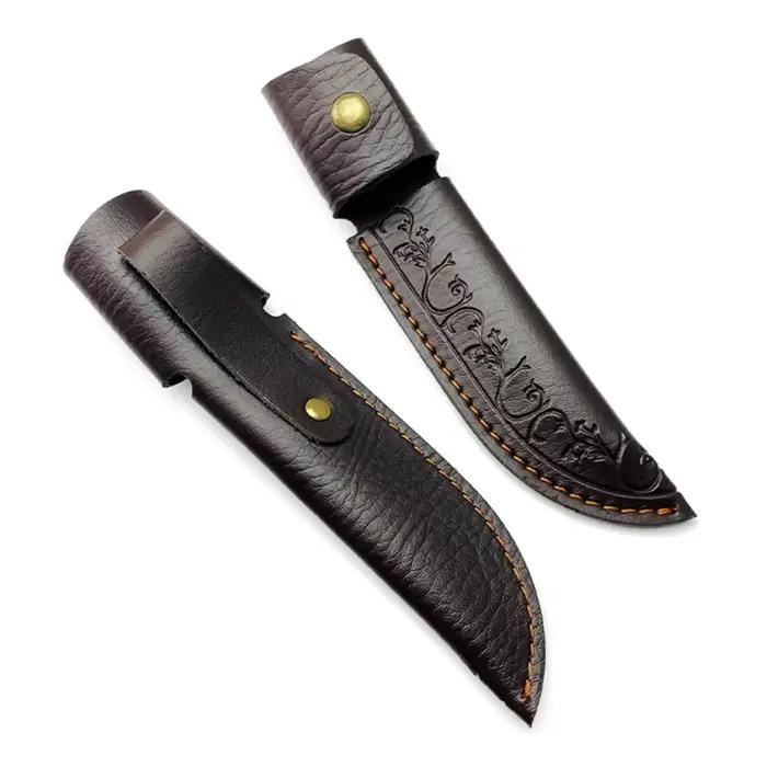 Gaine de poche en cuir PU fait main pour couteau de poche homme sécurité pratique camping chasse survival丛林探索爱好者专用手工PU皮革刀鞘