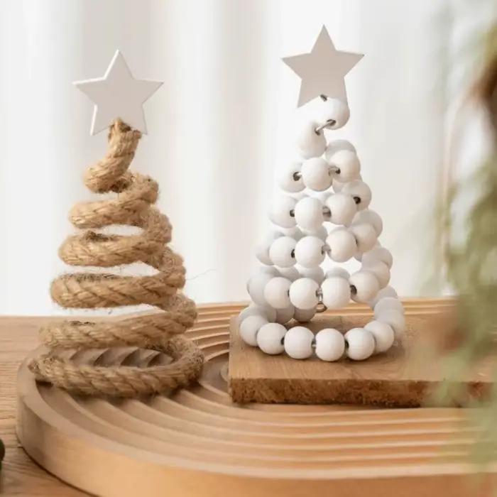 1PC nouvelle décoration de noël créative nordique en bois arbre de noël ornement de bureau