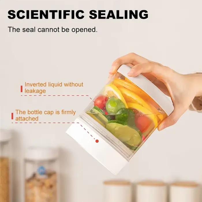 Pot en verre sous vide intelligent pour le stockage des aliments-récipient réutilisable et polyvalent pour grains de