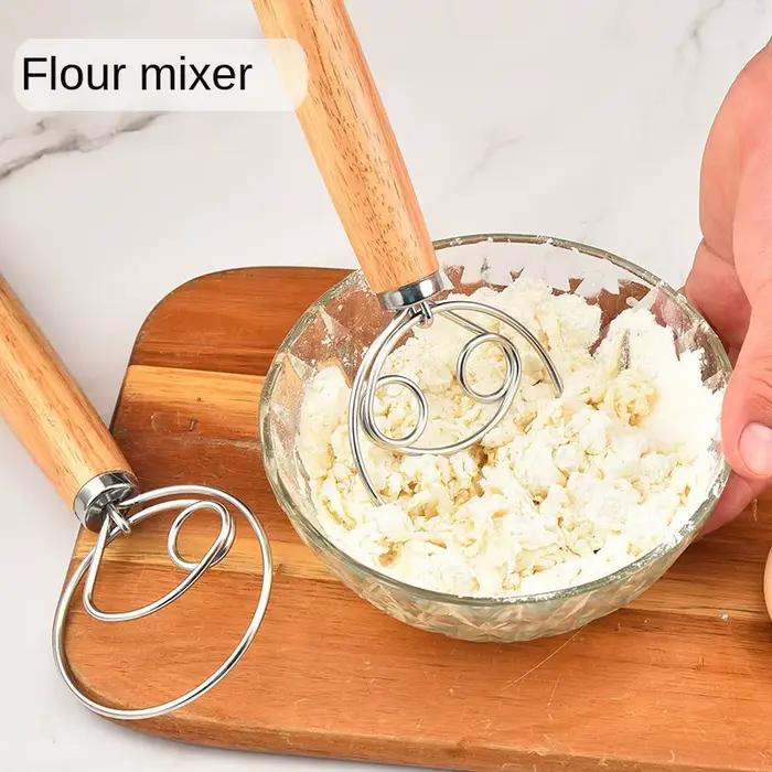 Fouet à pâte danois en acier inoxydable avec poignée ergonomique pour cuisiner et préparer des pâtes à la maison occasions spéciales