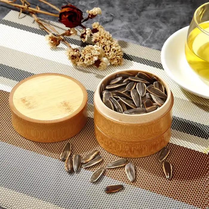 Boîte à thé en bambou naturel