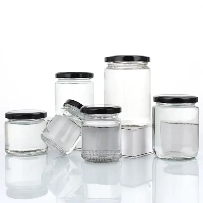 Bocal en verre noir hermétique pour la cuisine