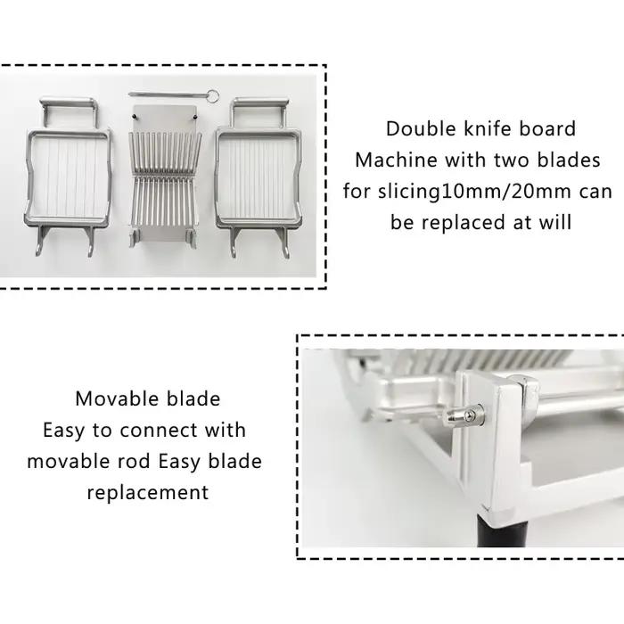 Trancheuse à fromage, outils à fromage, coupe du jambon de fruits, trancheuse à viande de cuisine, Machine de découpe d'œufs avec 2 lames 1cm/2cm