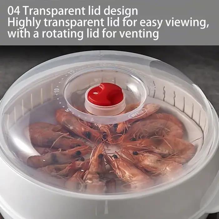 Cuiseur vapeur micro-ondes PP panier à vapeur rouge pour cuisine saine et pratique légumes riz et plats familiaux occasions spéciales