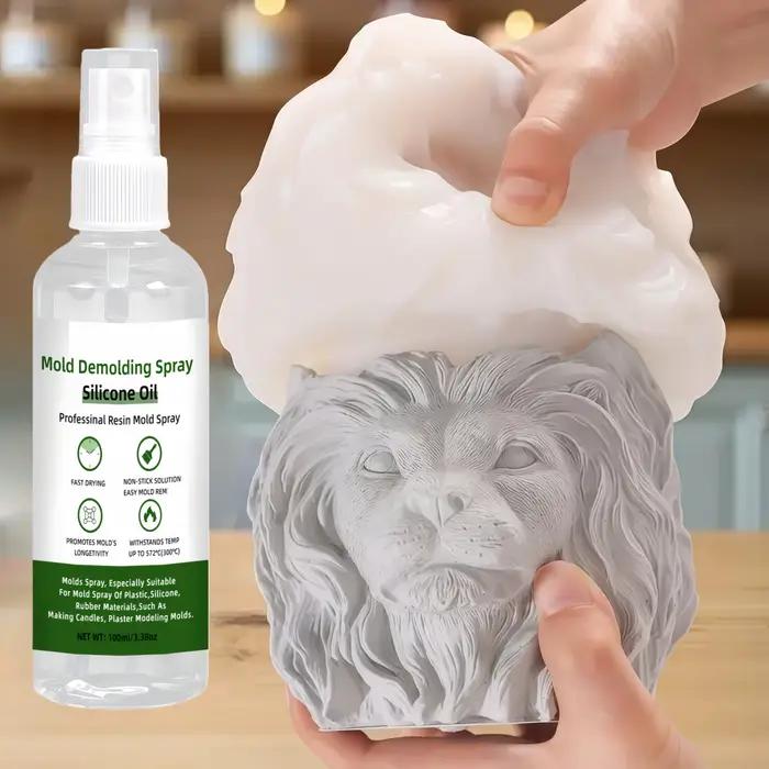 Spray de démoulage, facile à démouler - Séchage en 5 secondes, réutilisable, adapté au caoutchouc, au béton, aux moules à bougies, prolonge la durée de vie des moules