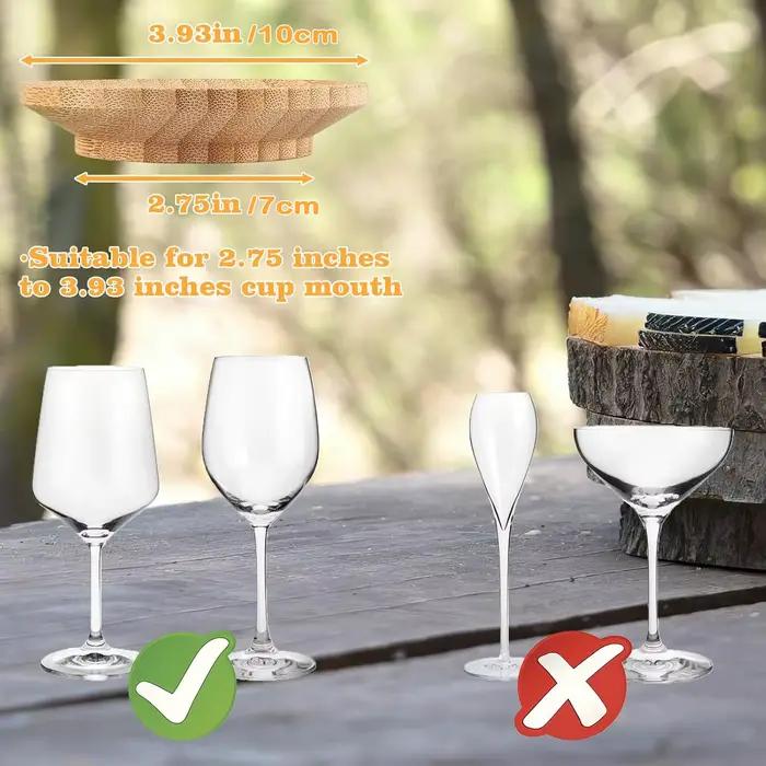1/2/4Pcs Verre à Vin Charcuterie Topper Bambou