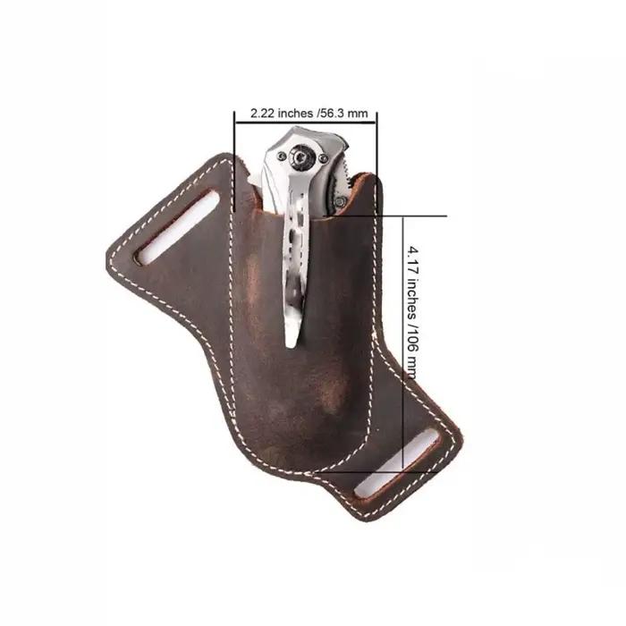 Étui de poche en caoutchouc avec boucle de ceinture pour couteau, outil multifonctionnel et lampe de poche pour camping et randonnée
