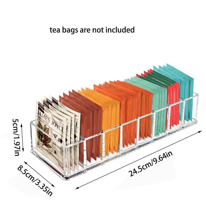 Boîte de rangement de sachets de thé, tiroir de rangement de cuisine, armoire, boîte de rangement de comptoir, café, thé, sucre, fournitures de stockage