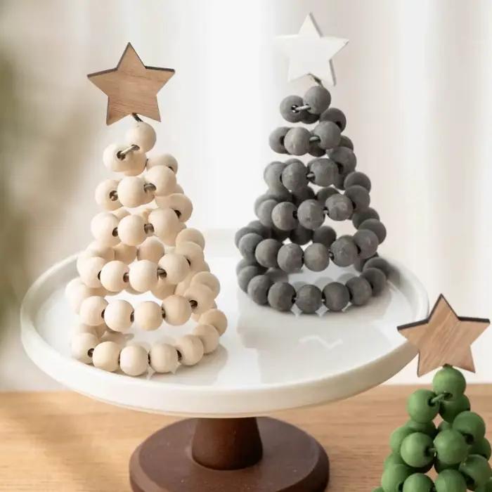 1PC nouvelle décoration de noël créative nordique en bois arbre de noël ornement de bureau