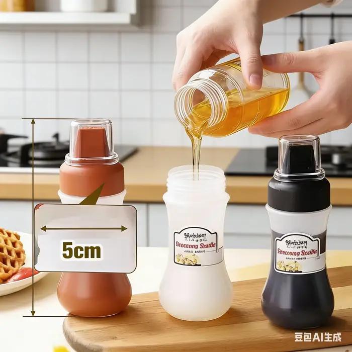 Bouteilles à condiments transparentes à 5 trous avec buses pour mayonnaise