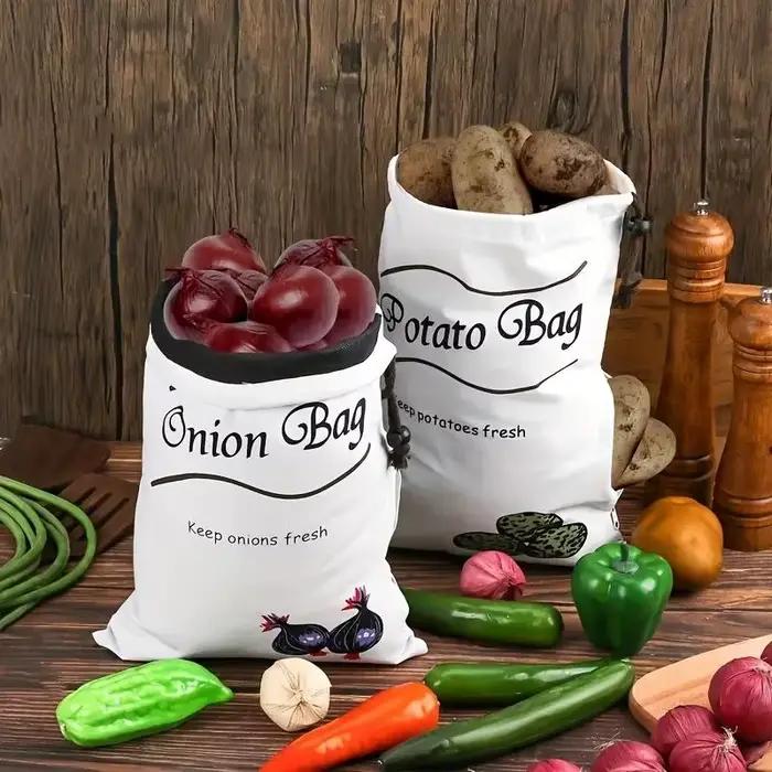 Sac de rangement pour pommes de terre et oignons