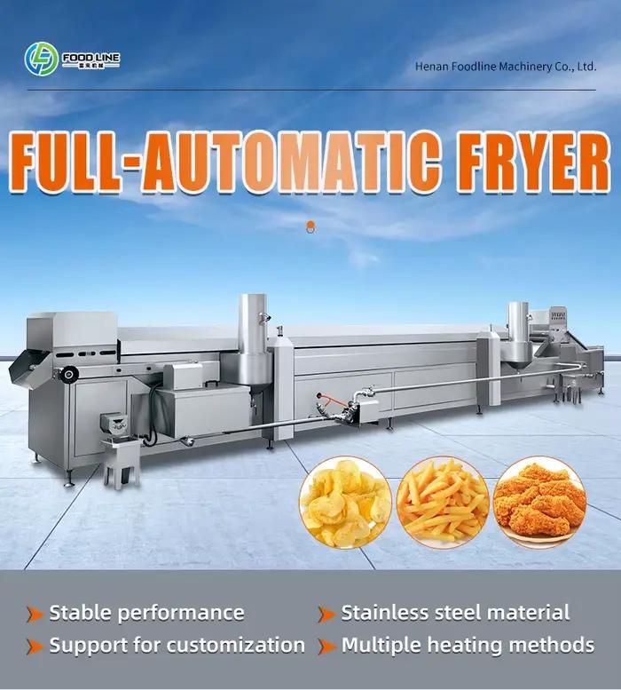 Machine à frire sous vide industrielle de 200kg, pour ligne de traitement des frites, légumes, aliments, réservoir de frire de bonne qualité