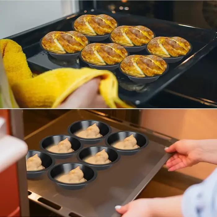 Mini Tarte Étain en Acier au Carbonne Ronds Pour Tarte, Galette, Pizza, Moule à Pâtisserie Occasions Spéciales Cuisine Professionnelle