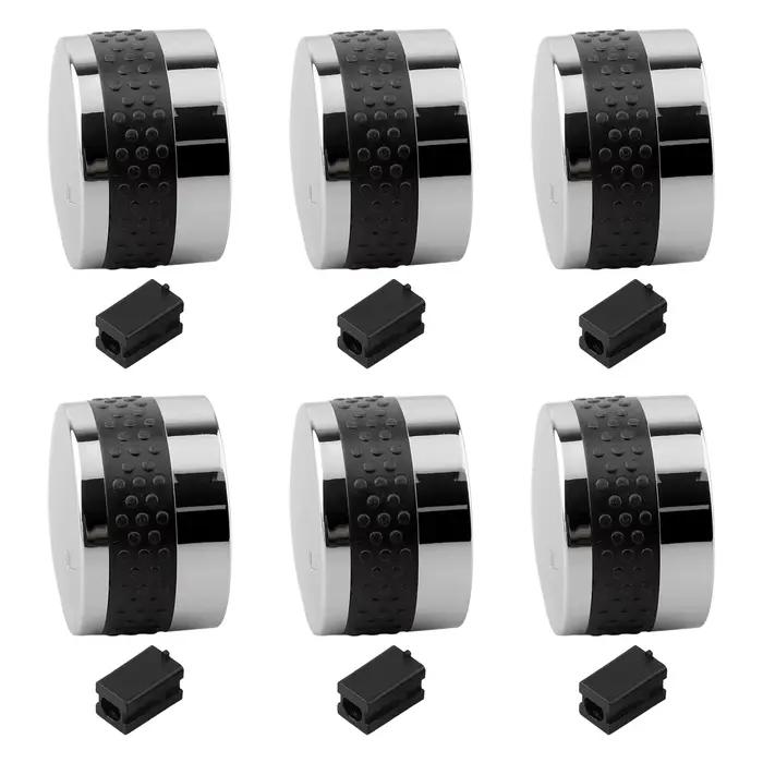 Boutons de commande de gril à gaz, boutons de commande de cuisinière en plastique, bouton de poignée antidérapant de remplacement, tige de Valve en forme de D pour barbecue, 3/5/6 pièces
