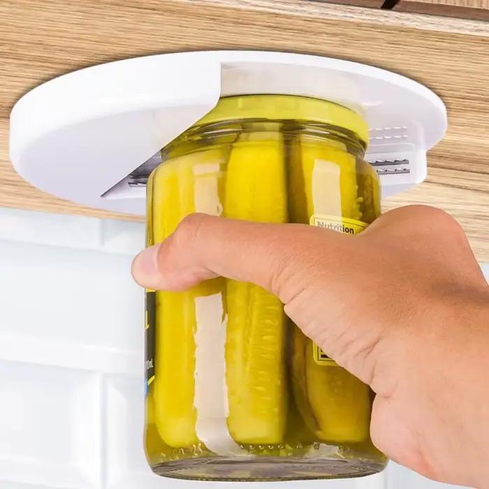 Ouvre-boîte rond auto-adhésif multifonction, non-ald, économie de main-d 'œuvre, ouverture de bocal, armoire de cuisine, accessoires de dissolvant de couvercle
