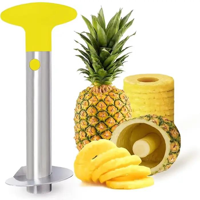 Coupe-ananas en acier inoxydable pour trancher et retirer le noyau d'ananas occasion spéciale cuisine à domicile