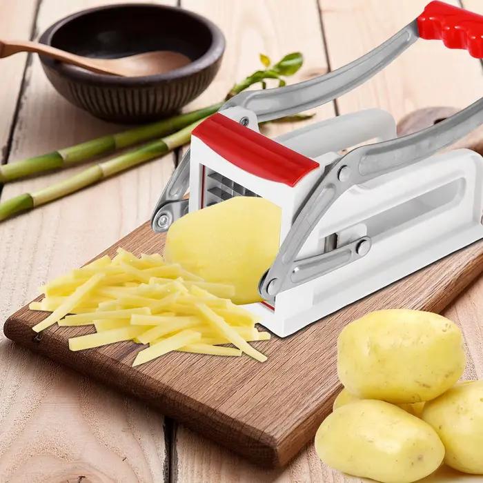 Coupe-pommes de terre française en acier inoxydable coupe rapide tranchage de pommes de terre pour frites légères et croustillantes