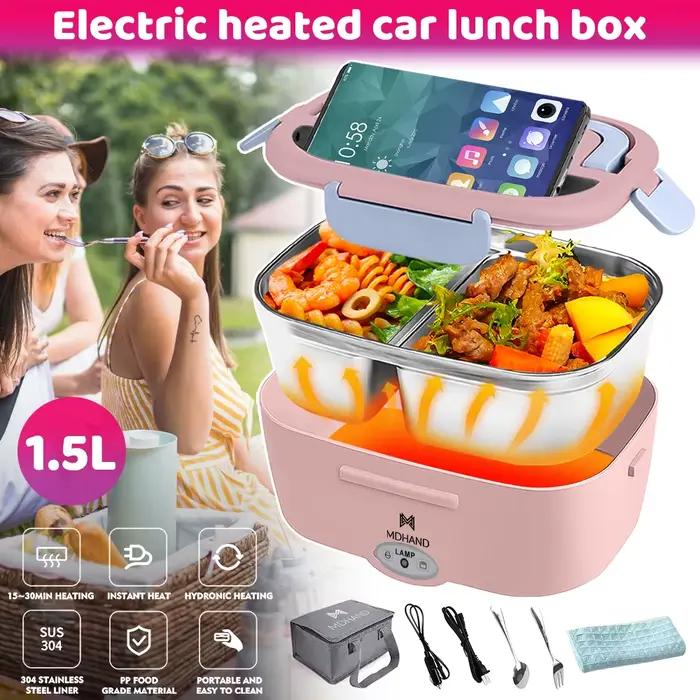 Boîte à lunch électrique portable avec doublure en acier inoxydable 304