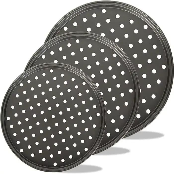 Plaque à pizza ronde avec trous