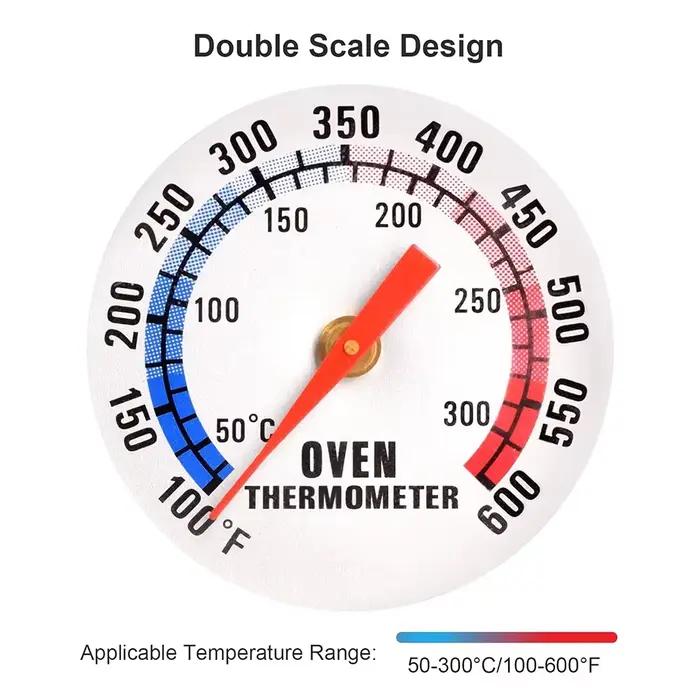 Thermomètre de four 50-300 ° C/100-600 ° Thermomètre de Chef de cuisson de four F, lecture instantanée, thermomètre de cuisine en acier inoxydable