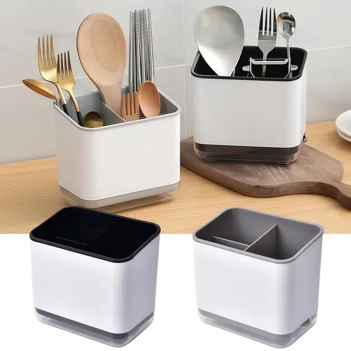 Boîte de rangement pour baguettes et vaisselle domestique. Fond avec bac de vidange. Cage de rangement multifonctionnelle. Stockage de fournitures de cuisine