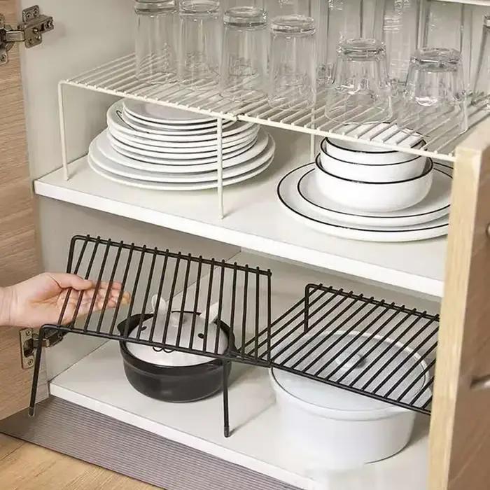 Support d'assaisonnement rétractable en fer – Organisateur d'armoire multifonctionnel avec panier de lavage et porte-cuillère