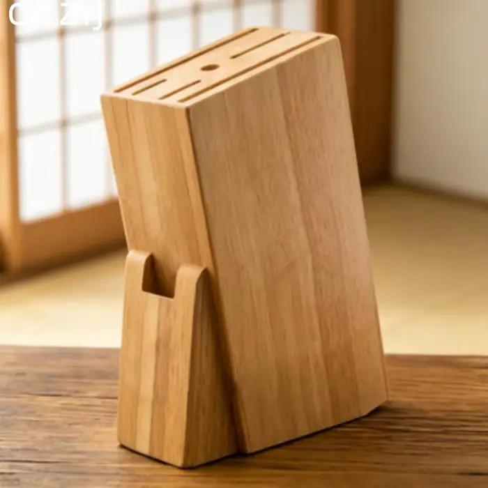 Support à Couteaux en Bois Extra Large pour Lames de 12 cm – Bloc de Rangement Vertical