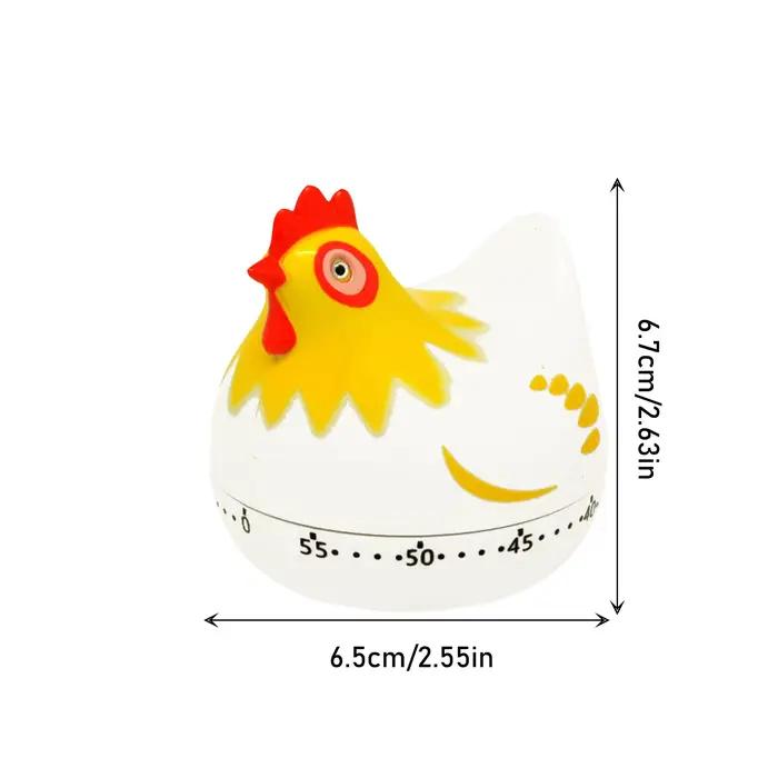 Minuterie de cuisine de 55 Minutes, nouveauté, motif de poulet mignon, alarme rotative mécanique pour la cuisson, compte à rebours