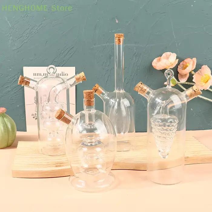 Bouteille en verre scellée à double couche, huile aissce, vinaigre, condiments, stockage de cuisine, bocaux HI, outils de cuisine, 2 en 1, 1 pièce