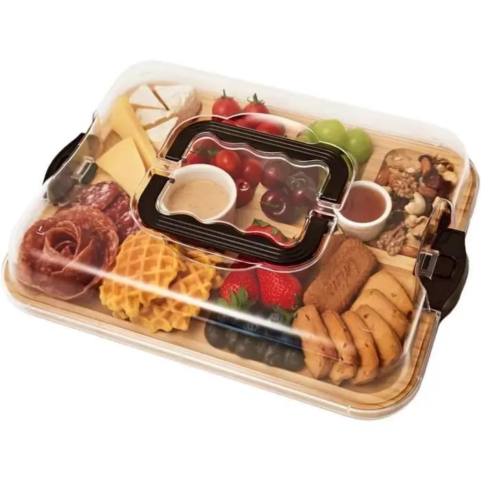 Plateau à charcuterie portable en bois
