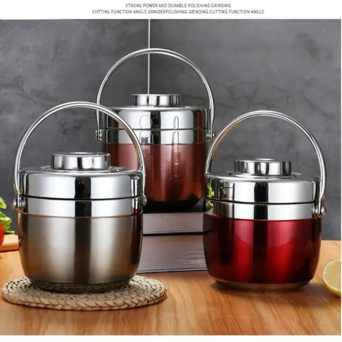 Thermos isolée sous vide en acier inoxydable 304 pour repas chauds et aliments emballés occasions spéciales pique-nique déjeuner d'entreprise