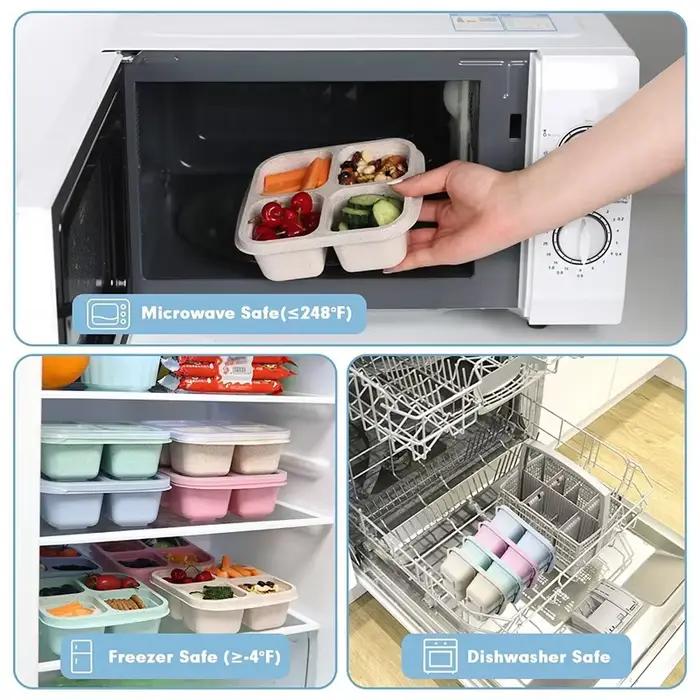 Boîte de Rangement des citrouille à 4 Grilles, Compartiments Portables, Réfrigérateur, Congélateur, Organisateurs pour Légumes et Fruits, Banc Indépendants