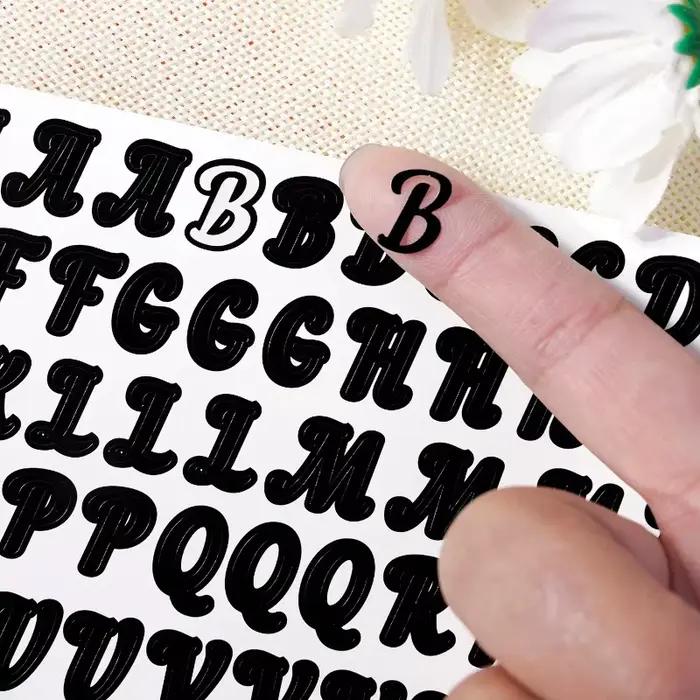 Petits autocollants lettres et chiffres, 5 feuilles, 0,5 pouce, autocollants en vinyle autocollants pour scrapbooking, enseignes, enveloppes, bouteilles
