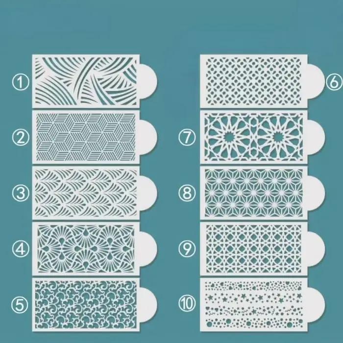 10 pièces/ensemble bricolage Fondant pochoir réutilisable gâteau décoration